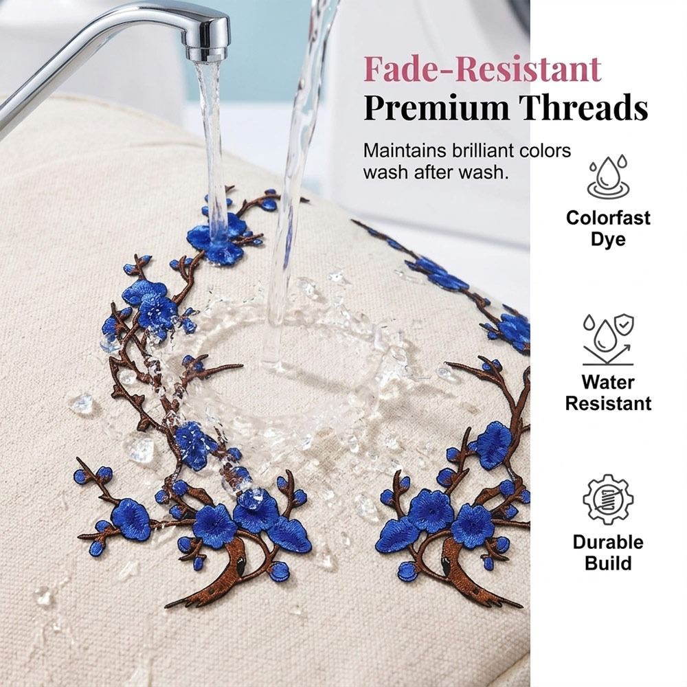 Embroidery Patch - Parches termoadhesivos DIY de flor de