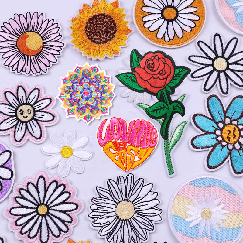 Embroidery Daisy Flower - Parche de Margarita pequeña, parche bordado