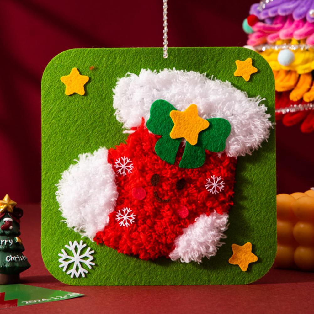 Embroidery Xmas Stocking - Kit de manualidades para principiantes, kit