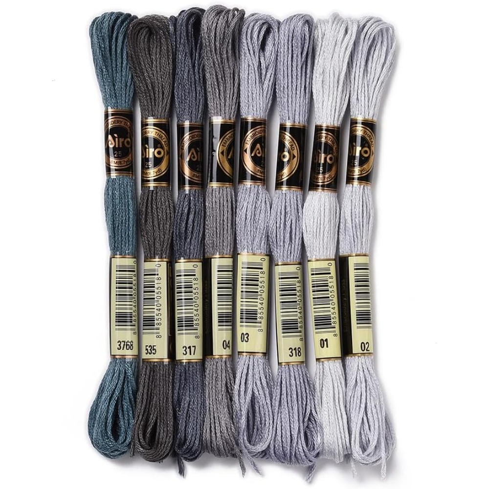 Embroidery Threads - 8 ovillos, 70 yardas, pulseras de