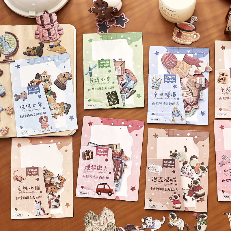 20 pegatinas de la serie Borda - Embroidery Sheet reseña y precio