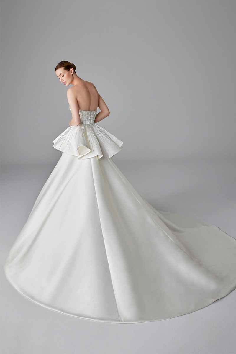 Vestido de novia elegante cort - Embroidery Online Designs reseña y precio