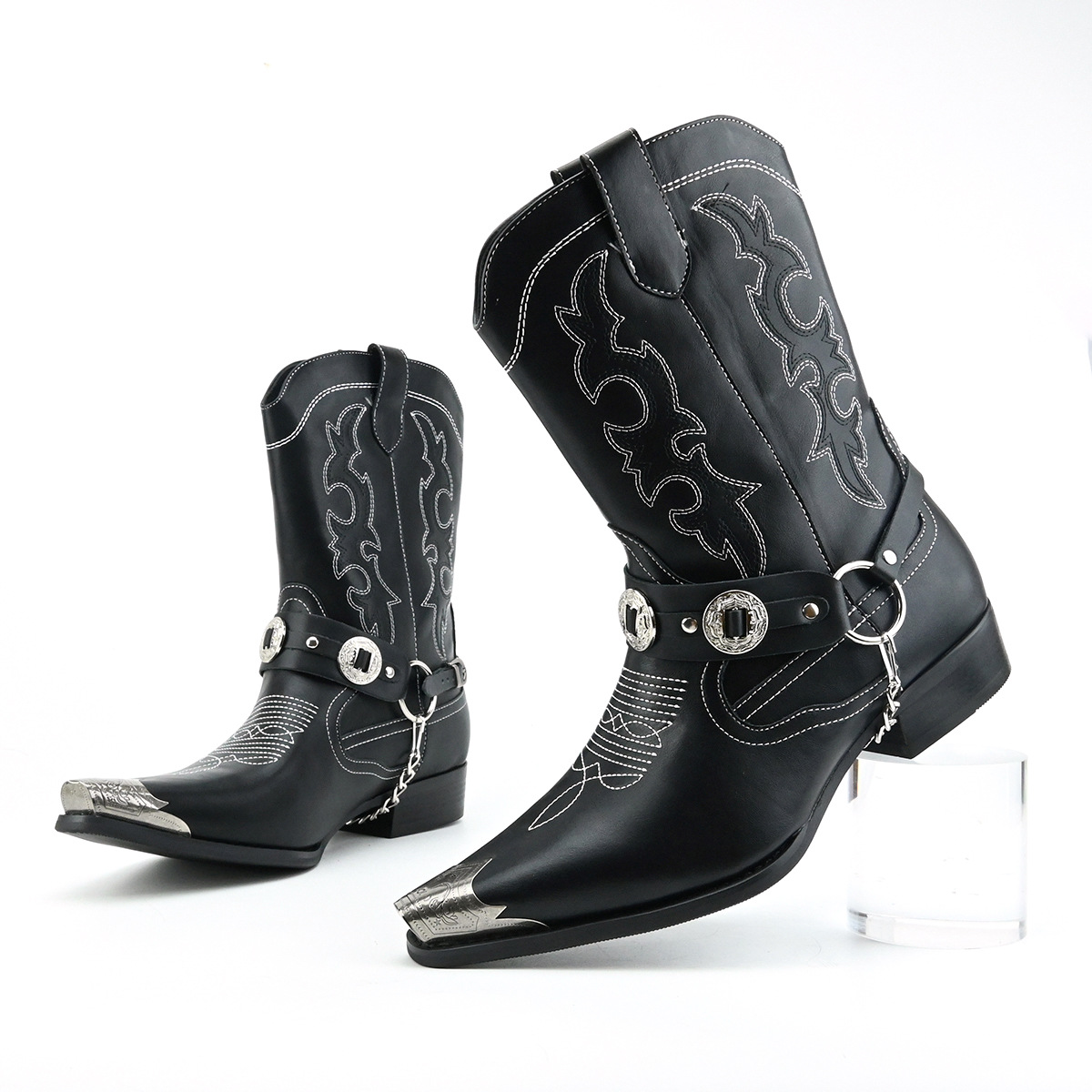Botas de cuero estilo western  - Embroidery Ring Sizes reseña y precio