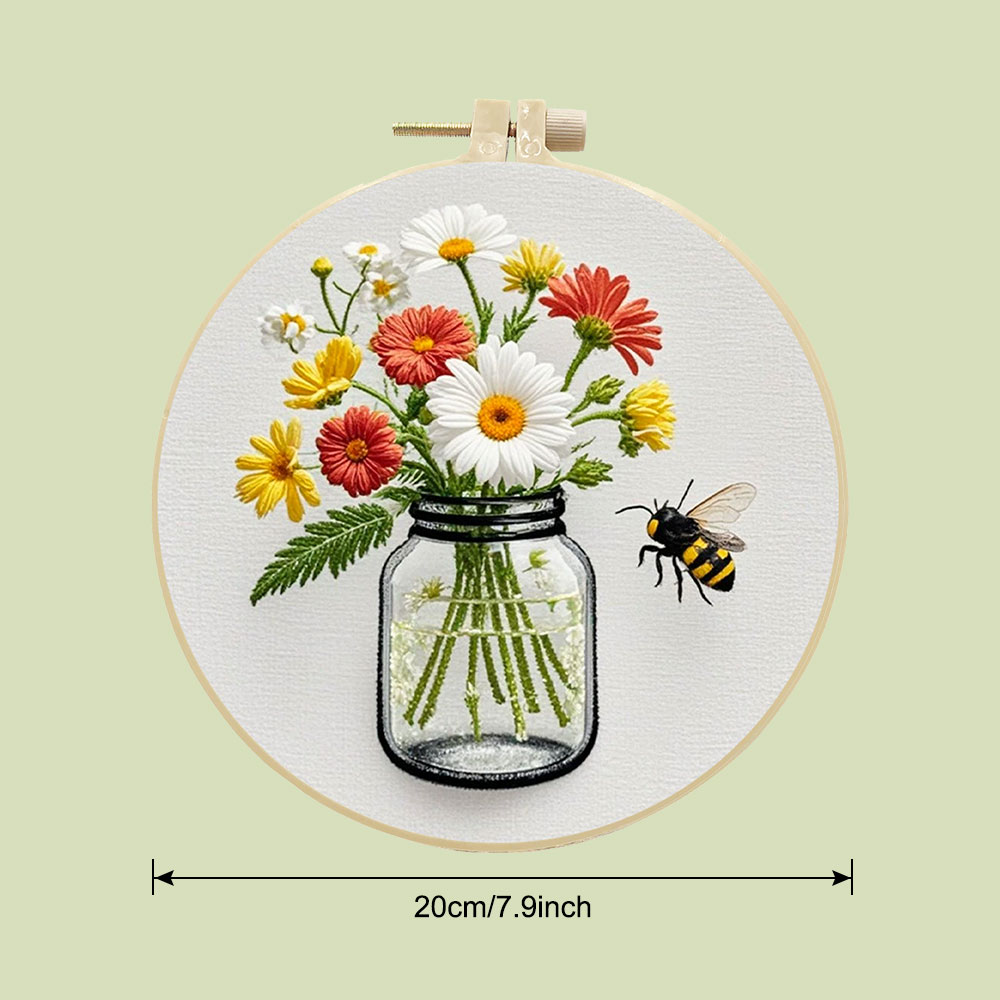 Kits de bordado Diy, aro de ma - Embroidery Daisy Flower reseña y precio