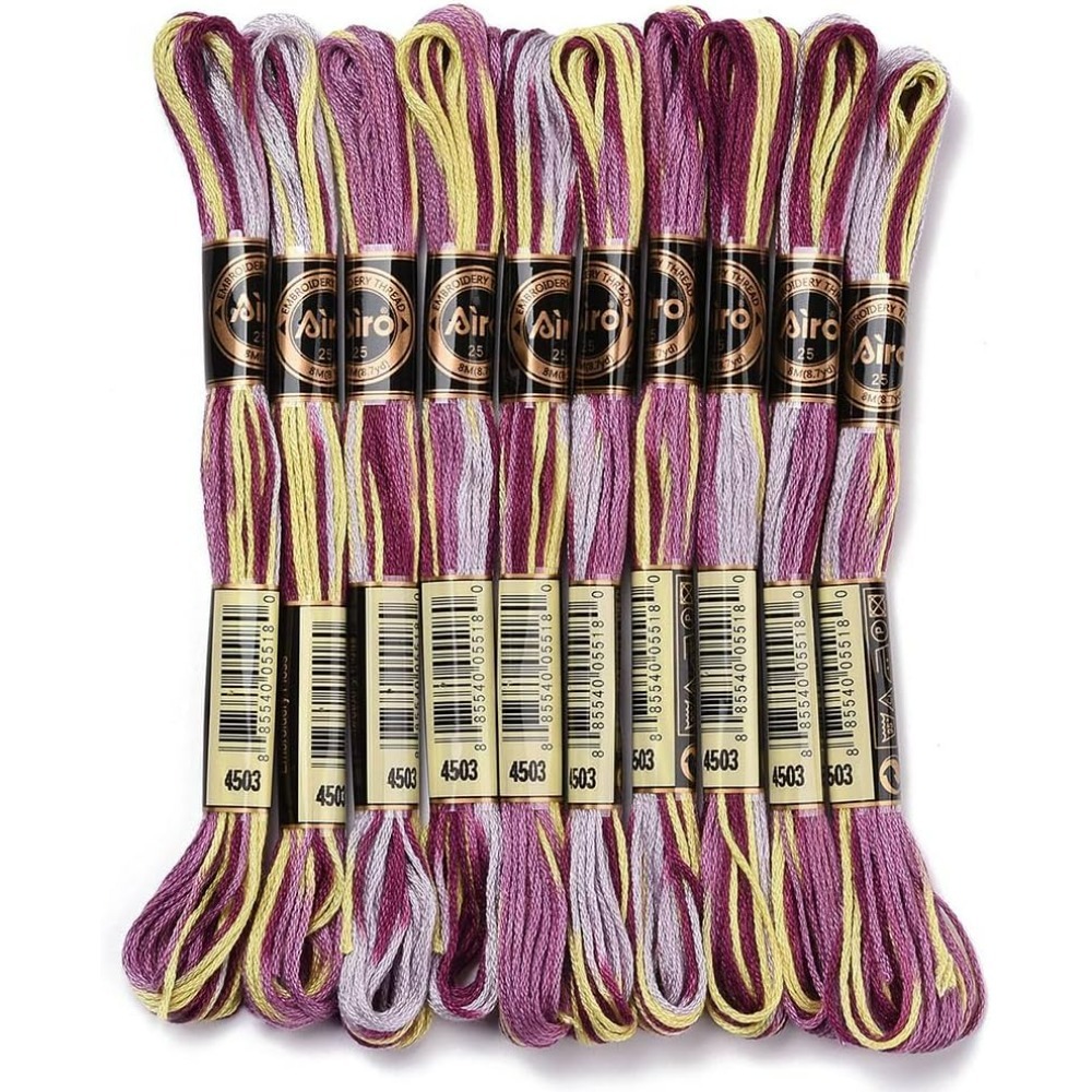 6 hebras de hilo de bordar mor - Embroidery Threads reseña y precio