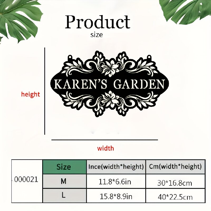 Letrero de Metal Personalizado - Embroidery Garden reseña y precio
