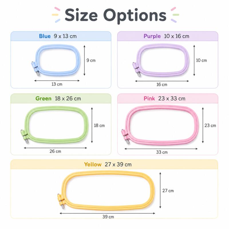 Juego de aros cuadrados de plá - Embroidery Ring Sizes reseña y precio