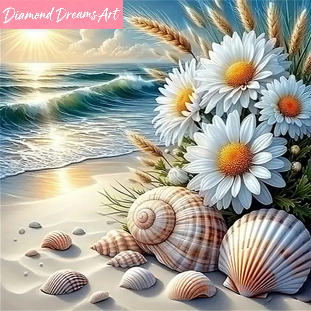 Pintura de Diamantes Paisaje M - Embroidery Daisy Flower reseña y precio
