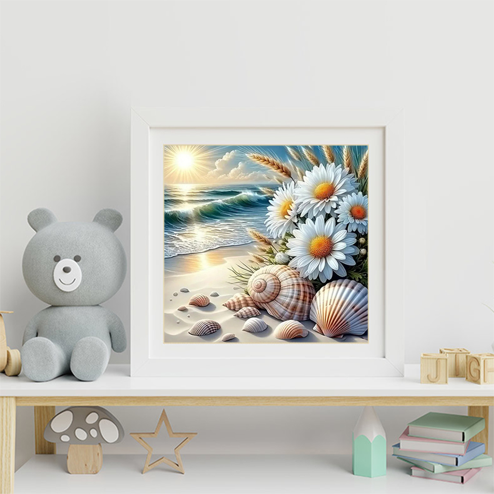 Pintura de Diamantes Paisaje M - Embroidery Daisy Flower reseña y precio