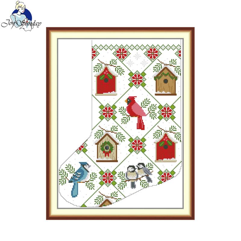 Joy Sunday - Kit de Punto de C - Embroidery Xmas Stocking reseña y precio