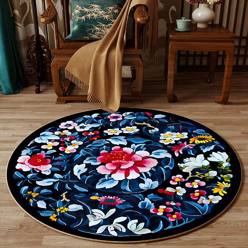 Alfombra redonda con diseño de - Embroidery Online Designs reseña y precio