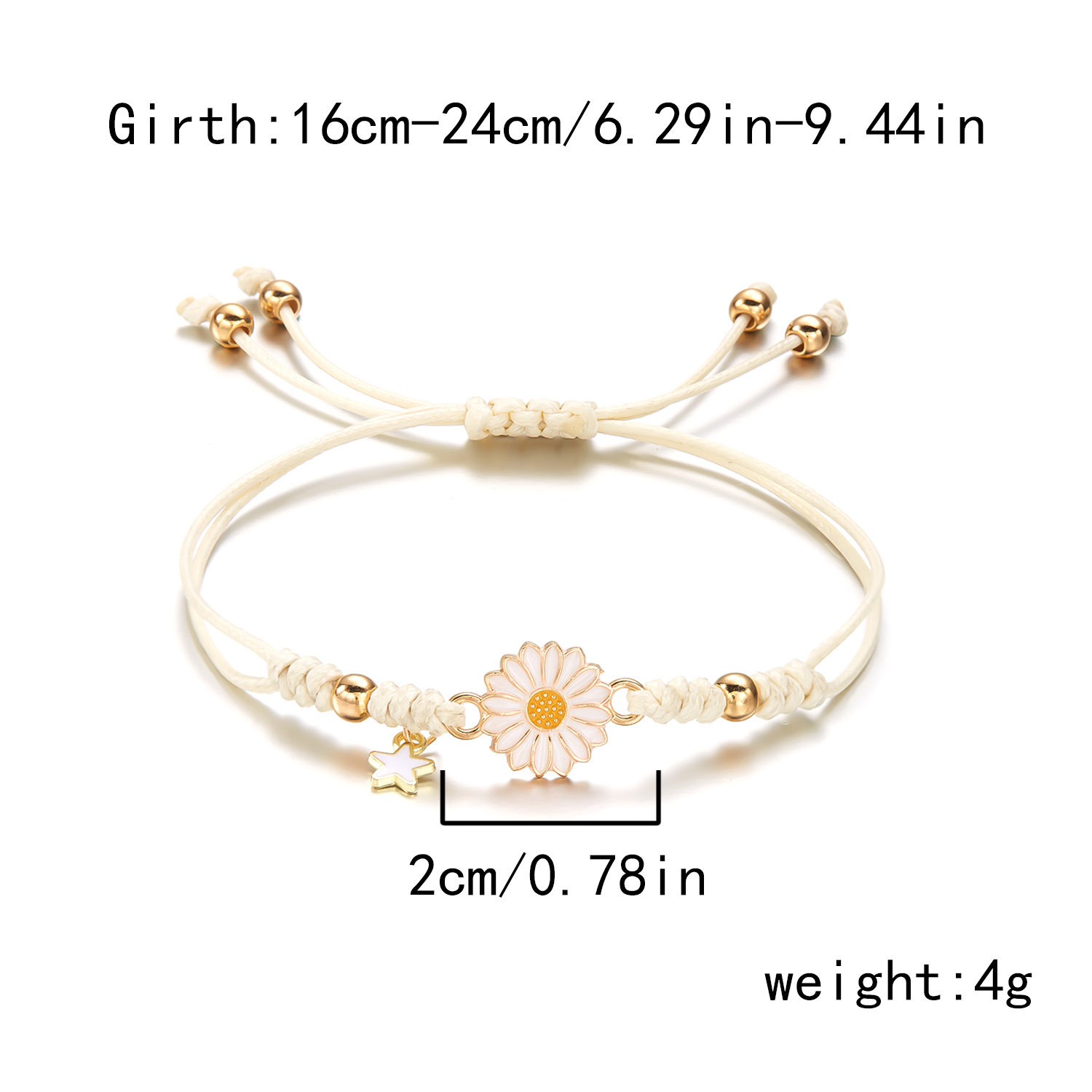 Pulseras simples de girasol co - Embroidery Daisy Flower reseña y precio