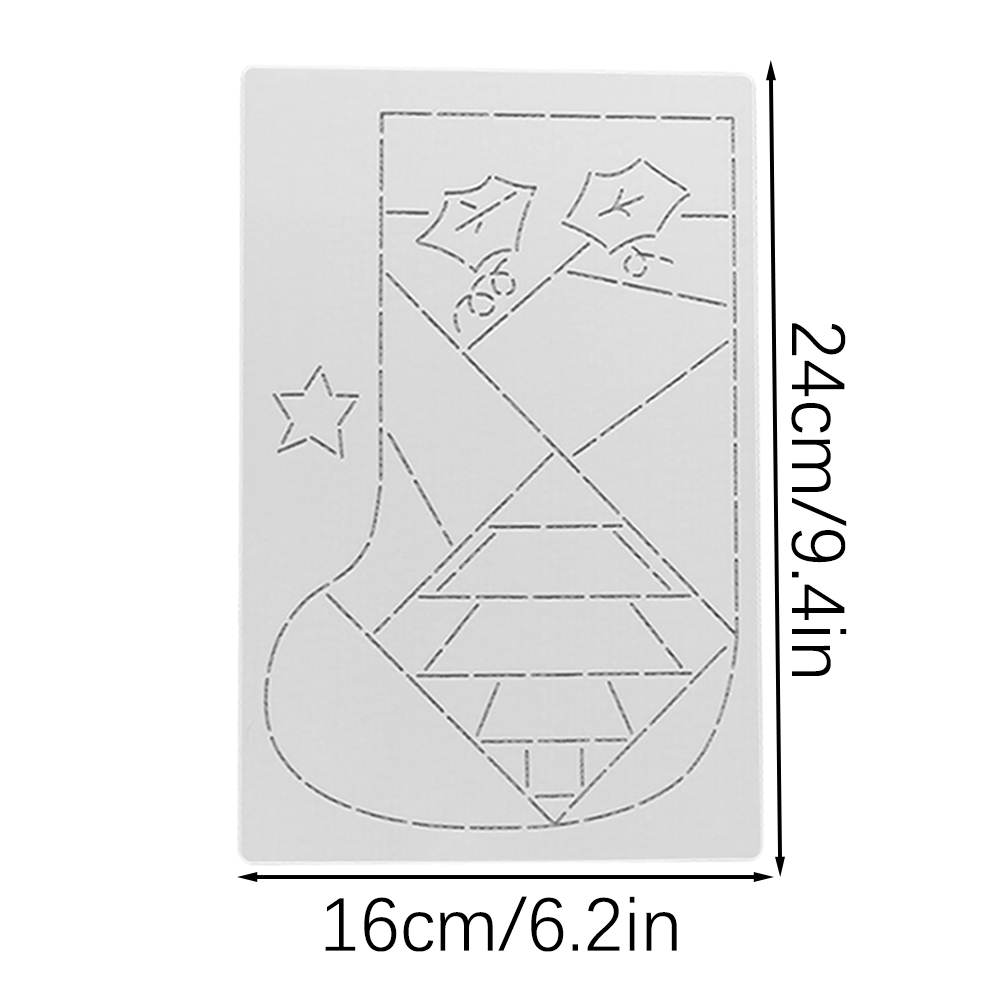Plantilla de parches de medias - Embroidery Xmas Stocking reseña y precio