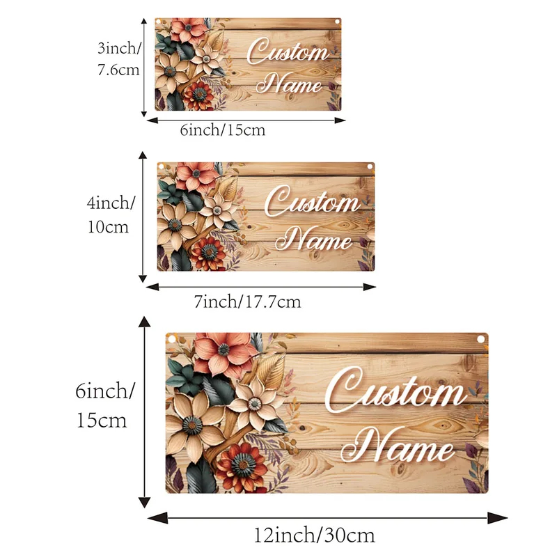 Letrero de puerta con nombre p - Embroidery Garden reseña y precio